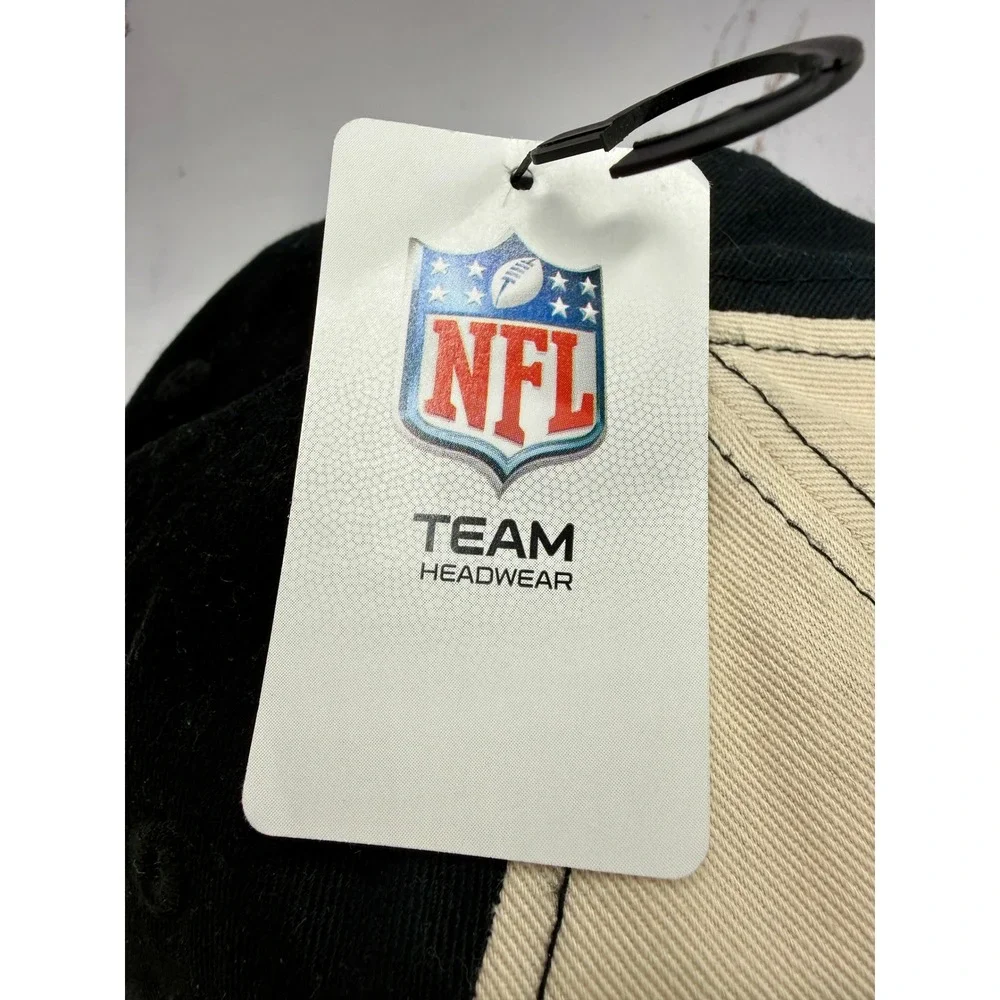NFL Pittsburgh Steelers‎ Hat Adjustable Cap Black Cream Two Tone Headwear NEW - Picture 4 of 13